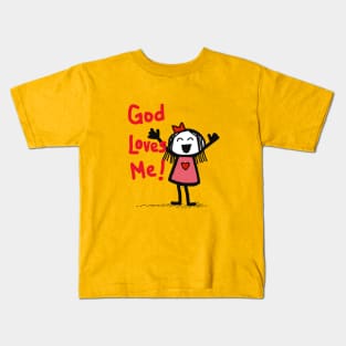 god Loves me Kids T-Shirt